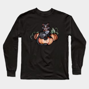 Pumpkin Patch Black Cat Long Sleeve T-Shirt